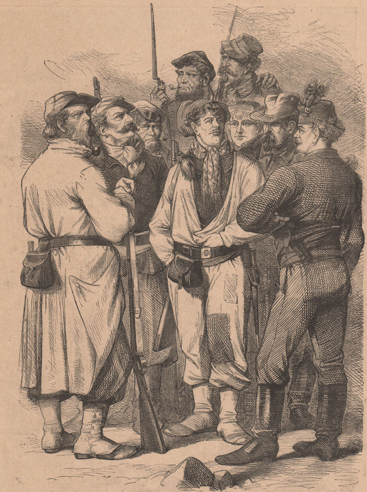 PARIS COMMUNE 1871. Quelques costumes militaires sous la commune c1873 print